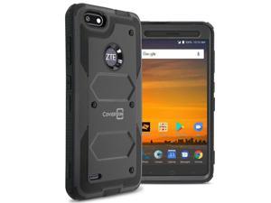 For ZTE Blade Force Black Case Protective Armor Hard Shockproof Phone Cover