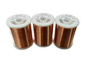 44 AWG Gauge Enameled Copper Magnet Wire 8 oz 38899' Length 0.0022" 200C Natural 
