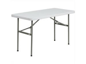 Flash Furniture 24" x 48" Plastic Folding Table in Granite White Flash Furniture 24" x 48" Plastic Folding Table in Granite White