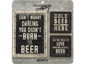 Farmhouse Magnet Set~Cold Beer Here~All we need is love sometimes we need beer..