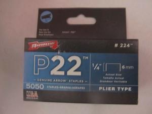 Staples for Arrow P22 Stapler 1/4" #224 NEW Staples for Arrow P22 Stapler 1/4" #224 NEW