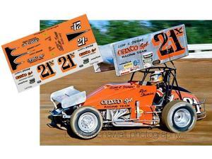CD_SC_007-C #21x Ron Shuman Ofixco Special sprint car 1:25 Scale DECALS CD_SC_007-C #21x Ron Shuman Ofixco Special sprint car 1:25 Scale DECALS