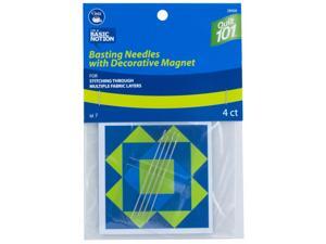 Dritz Basting Needles Size 7 with Decorative Magnet Long Fine Needles 4ct Dritz Basting Needles Size 7 with Decorative Magnet Long Fine Needles 4ct