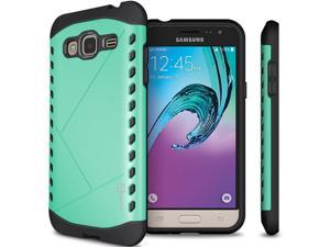 Teal Slim Hard Hybrid Cover For Samsung Galaxy J3 V / J3 Nova / J3 2016 Case