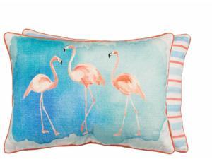 NEW!~Pillow~"Beach Flamingo"~Shabby Cottage Chic/Primitive/Retro/Vintage