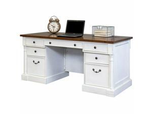 Martin Furniture Durham Executive Desk in Weathered White Martin Furniture Durham Executive Desk in Weathered White