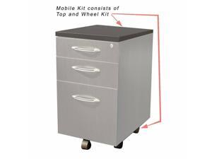Mayline Aberdeen 3 Drawer Steel Mobile Kit in Gray Steel Laminate Mayline Aberdeen 3 Drawer Steel Mobile Kit in Gray Steel Laminate