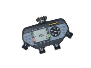 Melnor 73280 Digital Water Electronic Hose Timer, 4 Zone, Black/Gray 4-Zone Melnor 73280 Digital Water Electronic Hose Timer, 4 Zone, Black/Gray 4-Zone