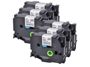 6PK Black on White TZ-251 for Brother Label Tape TZe-251 P Touch PT-E500 24MM 6PK Black on White TZ-251 for Brother Label Tape TZe-251 P Touch PT-E500 24MM