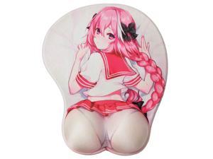 Waifu Mousepad Cute Anime Mouse Pads 3D Non Slip Gaming Mouse Pad With Wrist Rest Gifts For Men Red