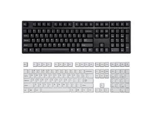 Ikbc Typeman Cd108V2 Mechanical Keyboard With Cherry Mx Brown Switch Bundle With Mistel Doubleshot Pbt Keycaps, Oem Profile 108 Keys Plus 11 Keys Set, Classic White Color