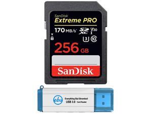 Sandisk 256Gb Sdxc Extreme Pro Sd Memory Card Works With Canon Eos R3 Mirrorless Camera 4K V30 Uhs-I Class 10 Sdsdxxy-256G-Gn4In Bundle With 1 Everything But Stromboli 3.0 Sd & Micro Card Reader
