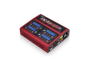 100Wx4/10Ax4 Ac/Dc 4 Port Rc Lipo Charger Discharger Intelligent Balance Charger Quad Multi-Functions For Nimh Nicd Lihv Pb Batteries For Hobby Rc Car Boat Airplane Racing Drone Fpv