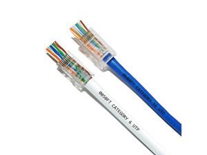 Monoprice Cat5 Plug Shielded 50u for round cable 100-Piece bag 107300