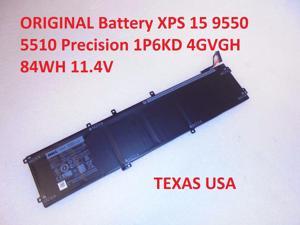 NEW DELL Genuine Battery XPS 15 9550 5510 Precision 5510 1P6KD 4GVGH 84WH 11.4V