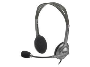Logitech H111 Binaural Over-the-Head Stereo Headset Black/Silver 981000612 Logitech H111 Binaural Over-the-Head Stereo Headset Black/Silver 981000612