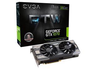 EVGA GeForce GTX 1070 FTW GAMING ACX 3.0, 08G-P4-6276-KR, 8GB GDDR5, RGB LED, 10CM FAN, 10 Power Phases, Double BIOS, DX EVGA GeForce GTX 1070 FTW GAMING ACX 3.0, 08G-P4-6276-KR, 8GB GDDR5, RGB LED, 10CM FAN, 10 Power Phases, Double BIOS, DX
