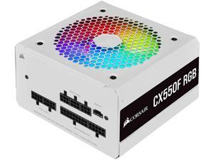 Corsair CX550F RGB, 550 Watt, 80 Plus Bronze, Fully Modular RGB White Power Supply CP-9020216-CN Corsair CX550F RGB, 550 Watt, 80 Plus Bronze, Fully Modular RGB White Power Supply CP-9020216-CN