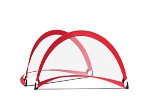 Two 4ft Pop Up Soccer Goal Net Set Portable Foldable Training Football Net W/Bag Two 4ft Pop Up Soccer Goal Net Set Portable Foldable Training Football Net W/Bag
