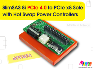 SlimSAS 8i PCIe 4.0 to PCIe x8 Slot Adapter for Broadcom HBA 9500-8i SlimSAS 8i PCIe 4.0 to PCIe x8 Slot Adapter for Broadcom HBA 9500-8i