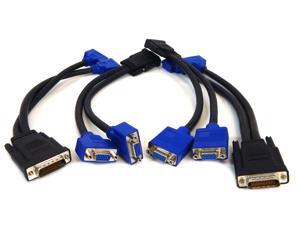 Lot-4 DMS-60 to Dual VGA Video Y-Cable F15941-00-L4 DMS60 to 2-VGA Lot-4 DMS-60 to Dual VGA Video Y-Cable F15941-00-L4 DMS60 to 2-VGA