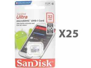 SanDisk 32GB microSDHC Class 10 SDSQUNS-032G-GN3MN Memory Card Retail (25 Pack)