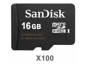 SanDisk Kit of Qty 100 x Sandisk 16GB mSDHC SDSDQAB-016G Card