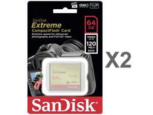 SanDisk Kit of Qty 2 x Sandisk Extreme CF 64GB SDCFXSB-064G-G46 Card SanDisk Kit of Qty 2 x Sandisk Extreme CF 64GB SDCFXSB-064G-G46 Card