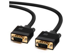 Cmple - VGA SVGA Cable Gold Plated Connectors Male to Male Support Full HD Displays HDTVs Monitors Projectors - 10 Feet