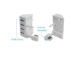 OSTENT USB Hub 2.0 4 Port Splitter Expansion Adapter for Microsoft Xbox One S Console OSTENT USB Hub 2.0 4 Port Splitter Expansion Adapter for Microsoft Xbox One S Console