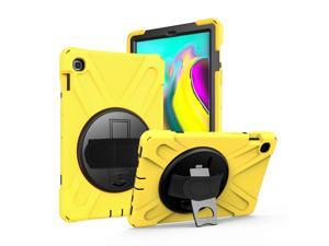 Galaxy Tab A 10.1 Case, Fits T510/T515 2019, Shockproof Heavy Duty, Tempered Glass Screen Protector, Handstrap, Kickstand, Shoulderstrap Sling, For Samsung Galaxy Tab A 10.1 SM-T510 (Yellow) Galaxy Tab A 10.1 Case, Fits T510/T515 2019, Shockproof Heavy Duty, Tempered Glass Screen Protector, Handstrap, Kickstand, Shoulderstrap Sling, For Samsung Galaxy Tab A 10.1 SM-T510 (Yellow)