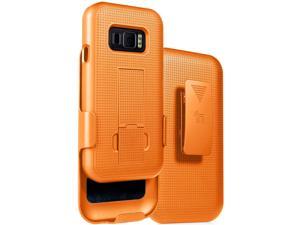 Orange Hard Case Cover and Belt Clip Holster for Samsung Galaxy XCover FieldPro