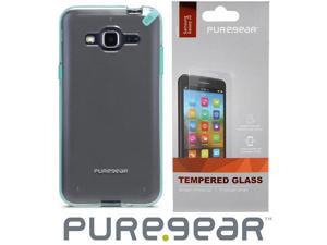 PUREGEAR MINT/CLEAR CASE + TEMPERED GLASS FOR SAMSUNG GALAXY AMP PRIME, SKY
