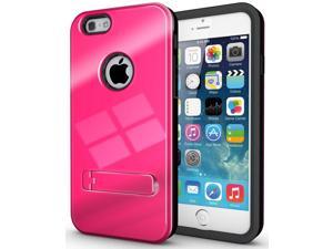 HOT PINK SLIM TOUGH SHIELD GLOSSY ARMOR HYBRID CASE COVER SKIN FOR iPHONE 6 47
