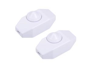 Rotary Cord Switch AC 250V 2A Slide Control Lamp Dimmer 100-Watt White (Pack of 2) Rotary Cord Switch AC 250V 2A Slide Control Lamp Dimmer 100-Watt White (Pack of 2)