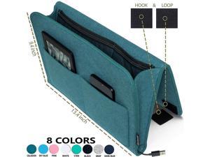 Hospital Bed Rail Cube Storage Organizer with 8 Pockets Black Holder for Books Sunnyac Bedside Caddy Phones Best for Dorm Room Bunk Bed Pouch Durable Oxford Hanging Bag Magazines Tablets