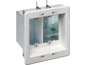 Arlington Industries TVBS505-1 TVBS505 Recessed Outlet Wall Plate Kit, 2-Gang, White Arlington Industries TVBS505-1 TVBS505 Recessed Outlet Wall Plate Kit, 2-Gang, White
