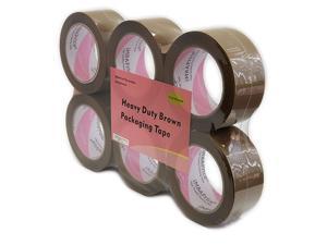 iMBAPrice Brown Sealing Tape - 1 Box of Premium (6 Roll of 110 Yards) 6 x 330 Feet Long 2" Wide Tan/Brown Color Shipping