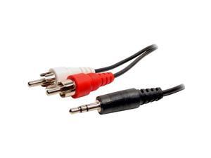 Cables Unlimited AUD-1200-25 Stereo 3.5mm To 2 RCA Cable (25 feet, Black) Cables Unlimited AUD-1200-25 Stereo 3.5mm To 2 RCA Cable (25 feet, Black)