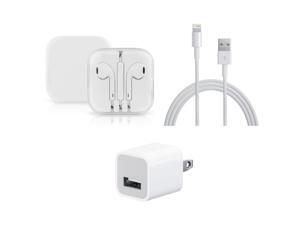 Apple Cube Wall Adapter with 1 Meter Lightning Cable and Earpods Kit in Bulk Packaging White Apple Cube Wall Adapter with 1 Meter Lightning Cable and Earpods Kit in Bulk Packaging White