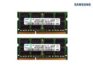 Samsung 16GB Kit (2* 8GB) DDR3 RAM 1333MHz PC3-10600 204-pin Laptop SODIMM M471B1G73BH0-CH9