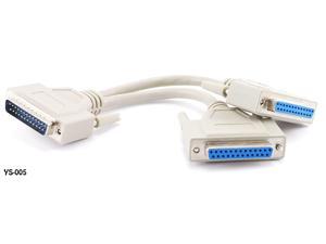 CablesOnline 8 inch DB25 Parallel Male/Dual Female Y-Splitter Printer Cable (YS-005) CablesOnline 8 inch DB25 Parallel Male/Dual Female Y-Splitter Printer Cable (YS-005)