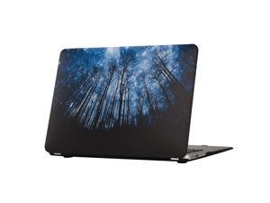 MacBook Air 13 Case Snow Forest Night Countryside House Plastic Hard Shell Compatible Mac Air 11 Pro 13 15 A1466 Case Protection for MacBook 2016-2019 Version 