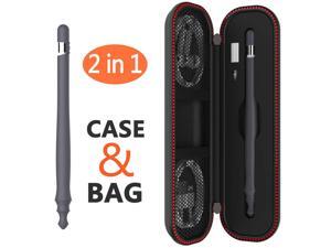 silicone maid LLC Compatible Apple Pencil Case, Carrying Bag, (All in One) Nib Cap Anti-Lost Integrated Protective Silicone Sleeve Pen Accessories/iPad Pro 9.7/10.5/12.9 inch (Dark Gray) silicone maid LLC Compatible Apple Pencil Case, Carrying Bag, (All in One) Nib Cap Anti-Lost Integrated Protective Silicone Sleeve Pen Accessories/iPad Pro 9.7/10.5/12.9 inch (Dark Gray)