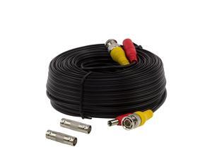 InstallerCCTV 100ft Pre-made All-in-One BNC Video and Power Cable with Connector for Surveillance CCTV Security Camera Video System - Black InstallerCCTV 100ft Pre-made All-in-One BNC Video and Power Cable with Connector for Surveillance CCTV Security Camera Video System - Black