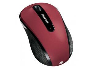 Microsoft D5D-00038 Wireless Mobile Mouse 4000; Ruby Pink Red Top with Black Sides