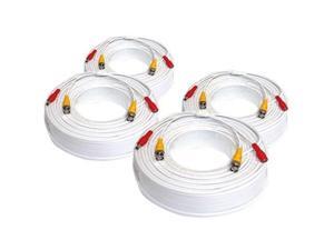 (4) Pack of 200ft 200 Feet All-In-One Siamese CCTV Security Camera BNC Video and Power Cable for Surveillance System (4) Pack of 200ft 200 Feet All-In-One Siamese CCTV Security Camera BNC Video and Power Cable for Surveillance System