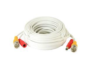 InstallerCCTV 60ft All-in-One Video HD-TVI HD-CVI AHD Analog 1080p Premade Cable for CCTV Security Cameras - White InstallerCCTV 60ft All-in-One Video HD-TVI HD-CVI AHD Analog 1080p Premade Cable for CCTV Security Cameras - White