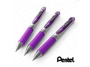 Pentel EnerGel XM BL77 - Retractable Liquid Gel Ink Pen - 0.7mm - 54% Recycled - Purple - Pack of 3 Pentel EnerGel XM BL77 - Retractable Liquid Gel Ink Pen - 0.7mm - 54% Recycled - Purple - Pack of 3