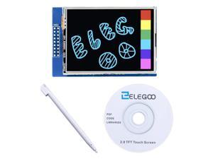 Elegoo EL-SM-004 UNO R3 2.8 Inches TFT Touch Screen with SD Card Socket w/All Technical Data in CD for Arduino UNO R3 Elegoo EL-SM-004 UNO R3 2.8 Inches TFT Touch Screen with SD Card Socket w/All Technical Data in CD for Arduino UNO R3
